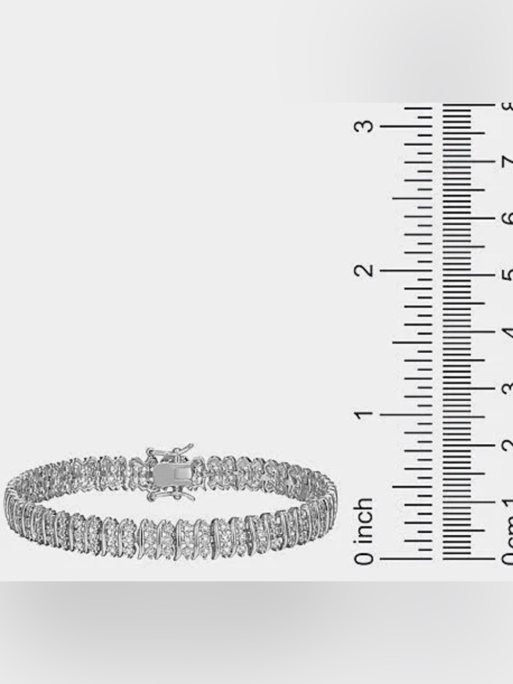 Sparkle Allure Womens Natural White Diamond Accent Pure Silver Over Bronze 7.25 - Picture 3 of 5